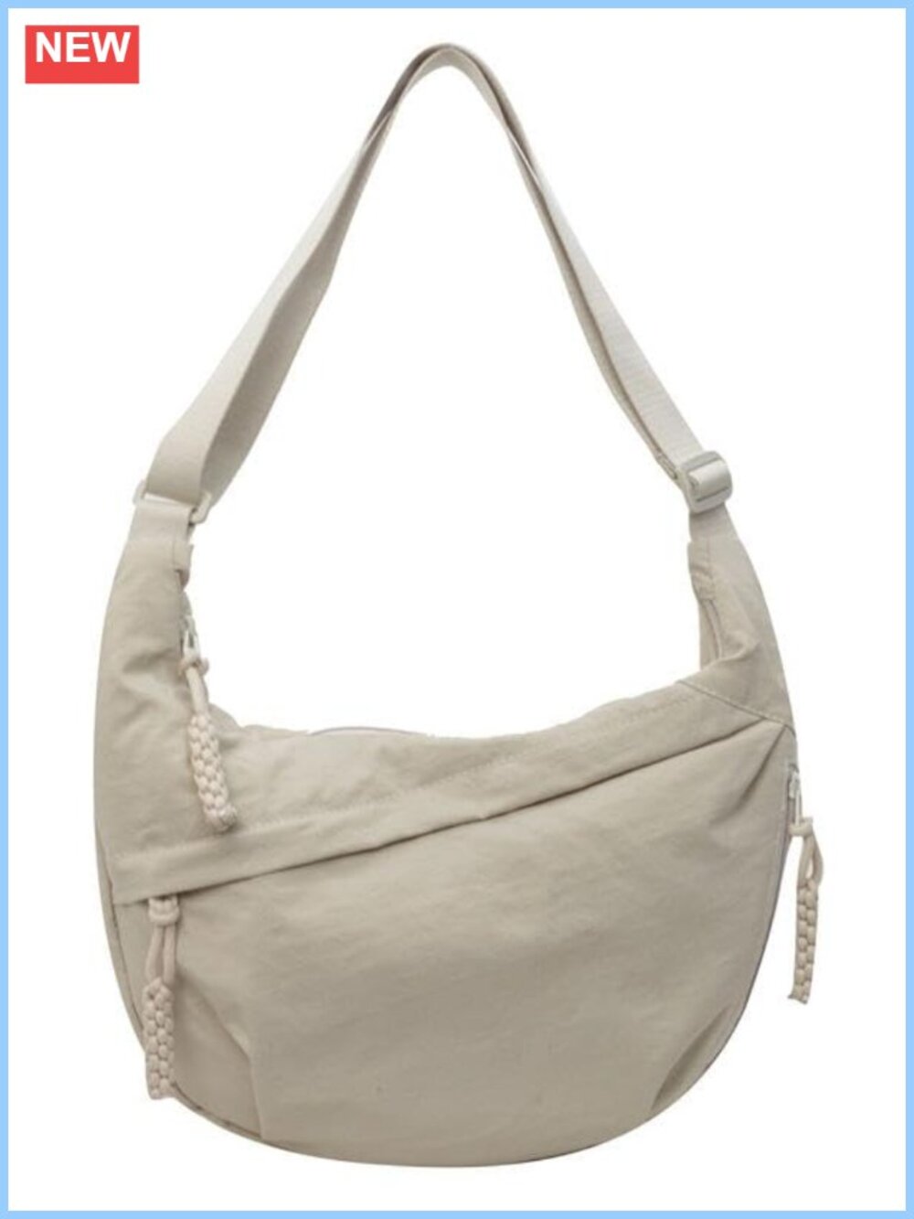 Nylon Crossbody Bag Adjustable Strap Women Shoulder Tote Sling Handbag